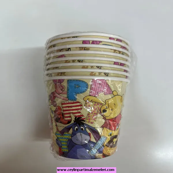 Winnie Puf Temalı Karton Bardak